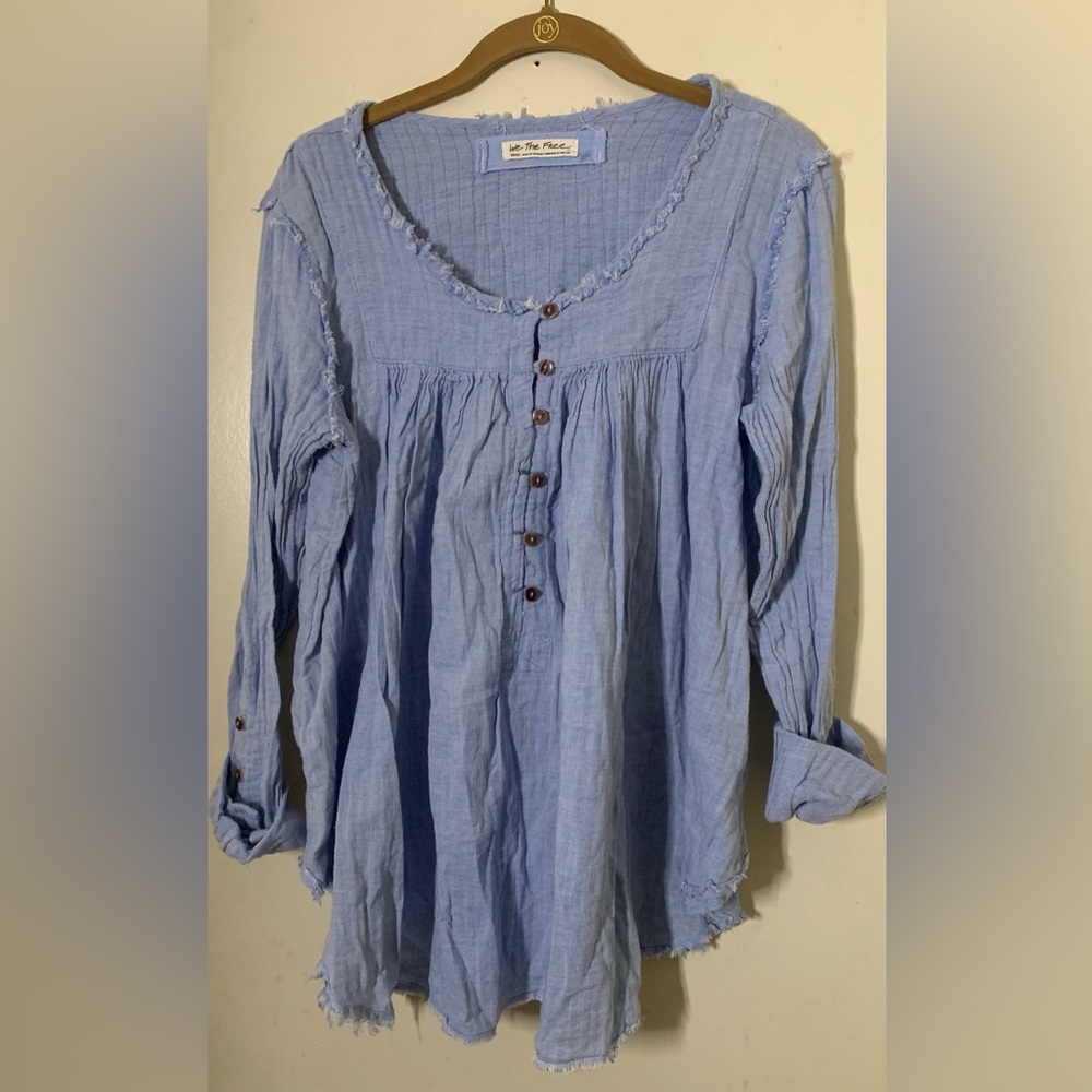 WE THE FREE BLU BLOUSE S